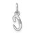 14k White Gold Small Script Letter C Initial Charm - YC-E0B0EA01-4332
