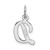 14k White Gold Small Script Letter D Initial Charm - YC-66CD09D3-3273