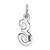14k White Gold Small Script Letter E Initial Charm - YC-40883C81-6396