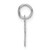 14k White Gold Small Script Letter F Initial Charm - YC-3B0D9AA8-6323