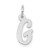 14k White Gold Small Script Letter G Initial Charm - YC-0E399EF8-9701
