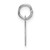 14k White Gold Small Script Letter G Initial Charm - YC-DAC3070D-2509
