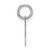 14k White Gold Small Script Letter I Initial Charm - YC-A65923BF-5905