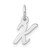 14k White Gold Small Script Letter K Initial Charm - YC-D74D4E88-8383