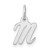 14k White Gold Small Script Letter M Initial Charm - YC-FAC73BD4-1309