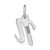 14k White Gold Small Script Letter N Initial Charm - YC-4D146A71-7313