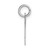 14k White Gold Small Script Letter O Initial Charm - YC-1DF2F874-4052