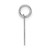 14k White Gold Small Script Letter P Initial Charm - YC-1AB2B286-4098