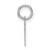 14k White Gold Small Script Letter R Initial Charm - YC-6A24D185-9918
