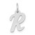 14k White Gold Small Script Letter R Initial Charm - YC-758F2781-3769