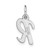 14k White Gold Small Script Letter R Initial Charm - YC-758F2781-3769