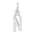 14K White Gold Small Slanted Block Letter N Initial Charm