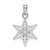 14k White Gold Small Snowflake Pendant