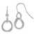 14K White Gold Small Twisted Circle Shepherd Hook Earrings