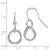 14K White Gold Small Twisted Circle Shepherd Hook Earrings