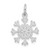 14k White Gold Snowflake Charm