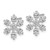 14k White Gold Snowflake Diamond Post Earrings