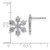 14k White Gold Snowflake Diamond Post Earrings
