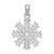14k White Gold Snowflake Pendant - C3-75789AED-7262