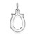 14k White Gold Solid Polished Horseshoe Charm
