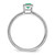 14k White Gold Square Bezel Emerald Ring