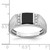 14k White Gold Square Onyx and Diamond Mens Ring - RM-40EF0A6F-1476