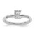 14K White Gold Stackable Diamond Initial E Ring