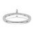 14K White Gold Stackable Diamond Initial I Ring
