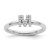 14K White Gold Stackable Diamond Initial M Ring