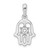 14k White Gold Star of David Chamseh Pendant