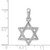 14k White Gold Star Of David Pendant - K1-93808F60-1545