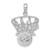 14K White Gold Swoosh Basketball and Net Pendant