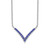 14k White Gold Tanzanite 18in. V-Necklace