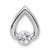 14k White Gold Teardrop 4.4mm Diamond Chain Slide Mtg