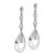 14k White Gold Teardrop Dangle Diamond Earring Jackets