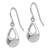 14k White Gold Teardrop Hollow Dangle Earrings