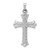 14K White Gold Textured and Polished Fleur de lis Cross Pendant - XR-9C7EC132-8547
