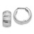 14K White Gold Textured and Polished Hinged Hoop Earrings - TF-0217A0DA-3863