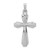 14K White Gold Textured and Polished Passion Cross Pendant
