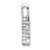 14k White Gold Three Stone Curved Bar Pendant Mounting