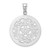 14K White Gold Tribal Star In Round Frame Charm