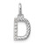 14k White Gold Twisted .05 ct. Diamond Initial D Charm