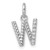 14k White Gold Twisted .05 ct. Diamond Initial W Charm