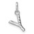 14k White Gold Twisted .05 ct. Diamond Initial Y Charm