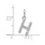 14k White Gold Twisted .07 ct. Diamond Initial H Charm