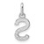 14k White Gold Twisted .07 ct. Diamond Initial S Charm