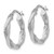 14K White Gold Twisted Textured Hoop Earrings - TF-AF7EE2CE-1520