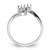 14k White Gold Two 3mm Round Gemstone Ring Mounting