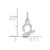 14K White Gold Uppercase Letter J Initial Charm