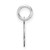 14K White Gold Uppercase Letter O Initial Charm